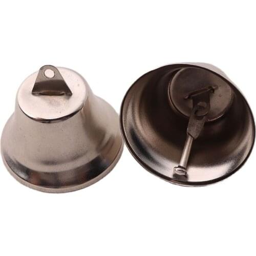 48mm Metal Silver Jingle Bells Durable Charm Bells Crafts Jingle Bells Pet Collar Bells Christmas bell Christmas tree bell-5 Pcs