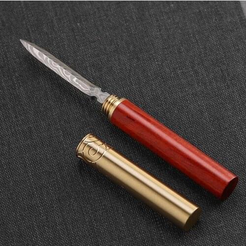 Sandalwood Metal Tea Knife Accessories Gift Chinese Green Tea Ceremony Tea Knife Handmade Caja De Te Household Products DG50TNC
