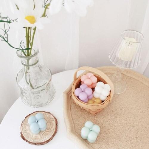 Mini Bubble Cube Candle Cute Soy Wax Aromatherapy DIY Handmade Scented Candle Home Decoration