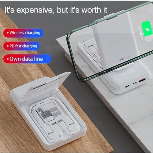 BUDI Multi-functional Power Bank Box 10000mAh Power Android Converter 7 Type To In Type-C 1 Bank Adapter USB C Micro Q8B7