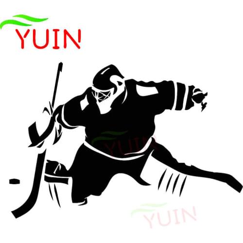 Ice Hockey Winter Sports Fashion Applique Cartoon Decoration Creative PVC Waterproof Applique Black/white/red/laser/silver