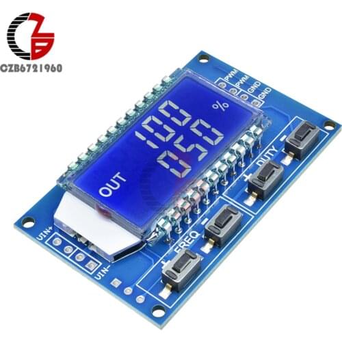 1Hz-150Khz Signal Generator Module Adjustable PWM Pulse Frequency Function Generator Duty Cycle TTL LCD Display 5V DC 12V 24V