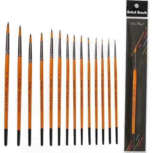14pcs set watercolor paintbrush watercolor gouache nylon brush multi-purpose professional painting Copper tube