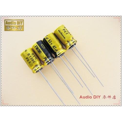 Nichicon FW Series 47uF/63V Audio Electrolytic Capacitor