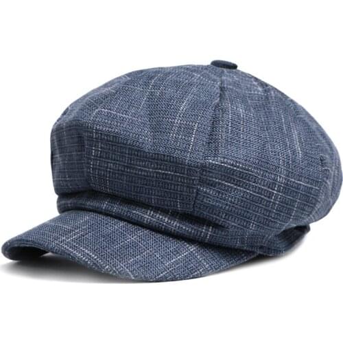 2019 New Newsboy Beret Caps For Women And Men Cotton Linen Octagonal Cap Autumn Spring Winter Fashion Warm Beret Hat Female Hats