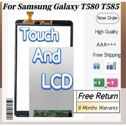 New LCD For Samsung Galaxy Tad A 10.1 SM-T580 SM-T585 T585 T580 LCD Display And Touch Screen Digitizer Assembly With Tools