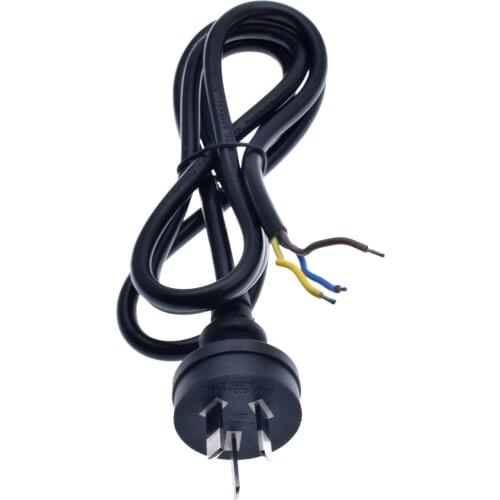 Open end Main Cable 250v Universal Black 4.9ft Long Extension Custom Length AU 3 Pin Ac Plug Power Strip Cord