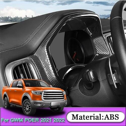 Fit For Great Wall Cannon GWM Poer Ute 2021 2022 ABS Car Interior Dashboard Decorative Frame Cover Trim Auto Sticker Accessories