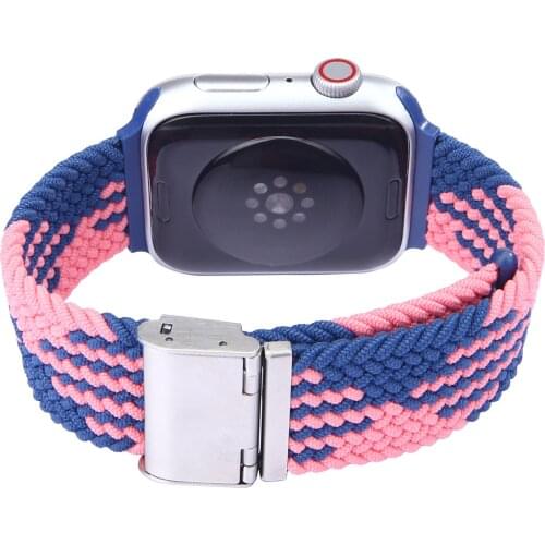GOOSUU Braided Solo Loop Band For Apple Watch Se Strap 44mm 40mm Elastic Wristband Bracelets on Smartwatch Series 42mm 38mm