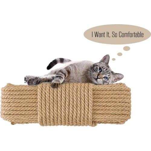 Replacement Cat Scratching Post Sisal Rope for Cat Tree and Tower DIY desk foot stool chair legs binding rope material