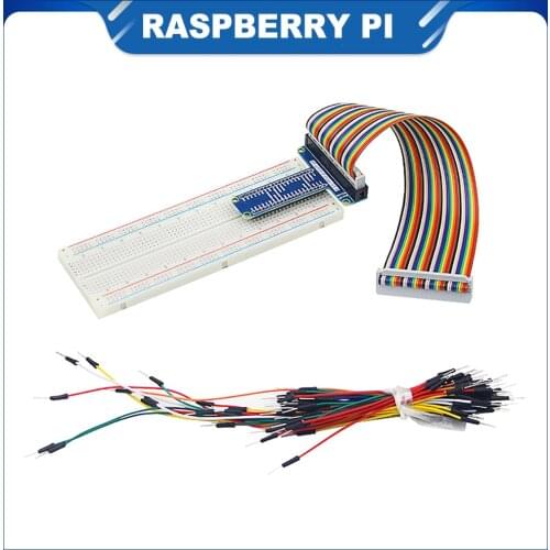 ITINIT R67 GPIO Extension Board +MB-102 830 Point Breadboard + 40 Pin GPIO Cable + Jumper Cable For Arduino Raspberry Pi 4