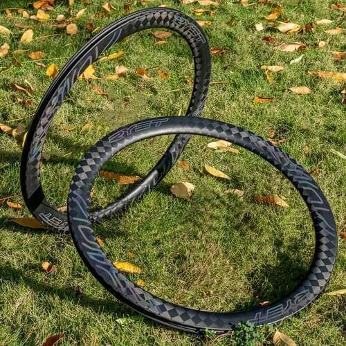 RYET Super Light Full carbon rims, 40mm 45mm 50mm Disc road rims 25mm width aero U shape