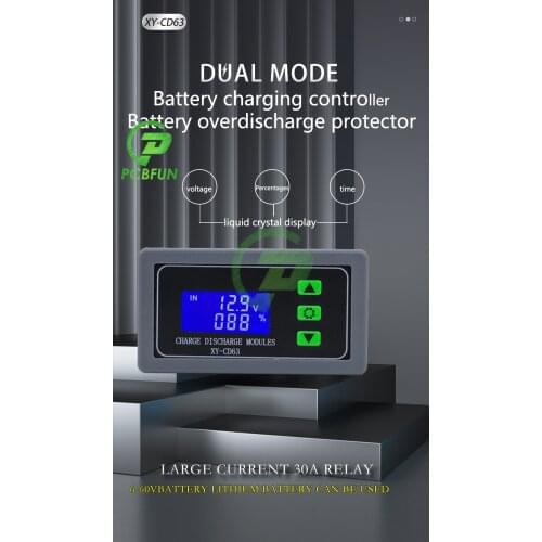 XY-CD63 Battery Charger Discharger Controller Module LED Digital Display DC 6-60V ow Voltage Current Protection Board