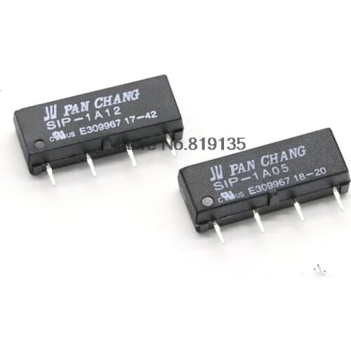 5pcs/Lot 5V 12V Reed Relay Switch Module SIP-1A05 SIP-1A12 SIP-1A24 4PIN Reed Relay