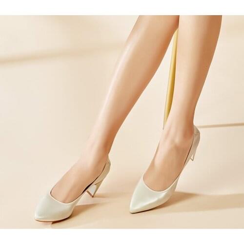 Quicheshoes Women Pumps Genuine Cow Leather Square Toe Shoes with Metal Buckle Decoration Shallow Slip On for Women Handmade