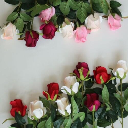1 Bouquet 10 pcs Fake Flower Rose Head Artificial flower Simulation Rose Fake Silk Flower DIY Home Wedding Decoration