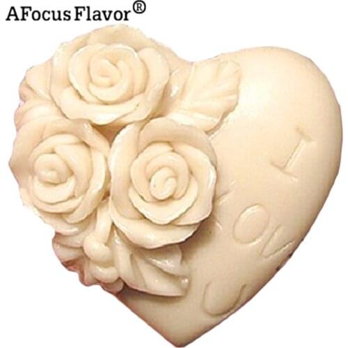 1 Pc Love Heart-shaped Cake Mold High-temperature Baking Tool Cake Candle Chocolate Silicone Mold Silikon Form for Soap