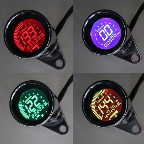 12V Backlight LCD Digital Motorcycle Speedometer Tachometer Odometer Oil Level Gauge Motorcycle Accessories Instruments 2019 New