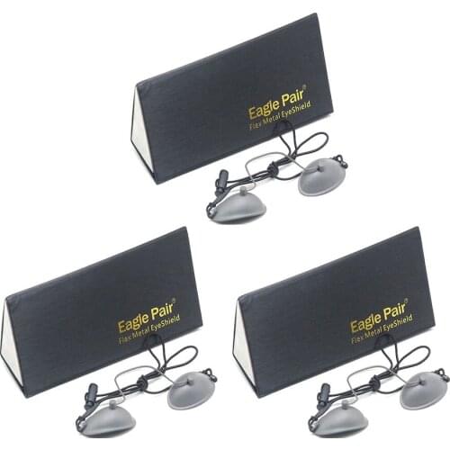 3pcs 190nm-14000nm OD7+ Stainless Steel IPL Beauty Eyepatch Safety Glasses Laser Protective Goggles