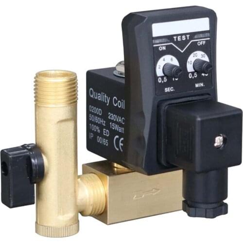 ABSF 1/2 Inch Dn15 Electric Timer Auto Water Valve Solenoid Electronic Drain Valve For Air Compressor Condensate