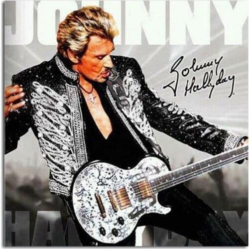 Famous Singer Johnny Hallyday 5D Diamond Painting Mosaic Picture Jewelry Cross Stitch Kit Diamond Embroidery Unique Gift