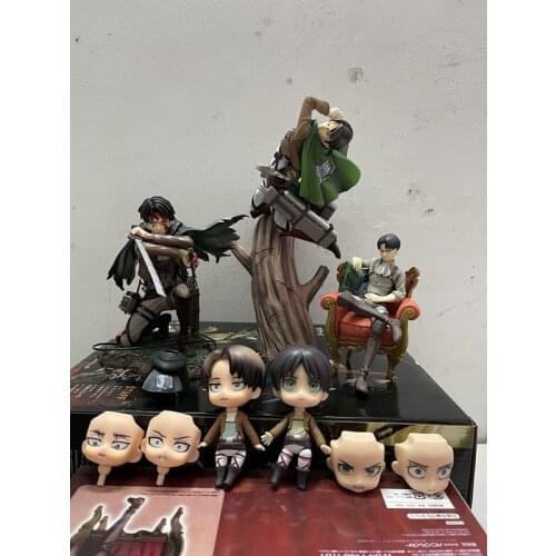 Attack on Titan Figure 390 217 417Levi Battle Damage Eren Jaeger Mikasa Ackerman Action Figure Toy Doll Gift
