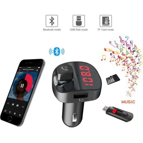 3.1A car charger FM Transmitter Bluetooth 4.2 Car Kit Handsfree LCD display MP3 music Player dual USB TF U disc for phone