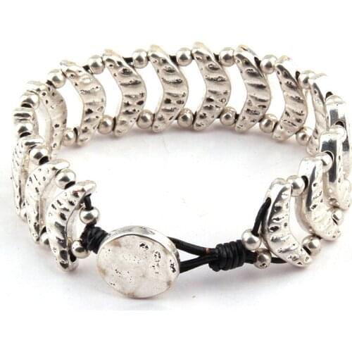Free Shipping Fashion Metal Square Charms Wrap Bracelet