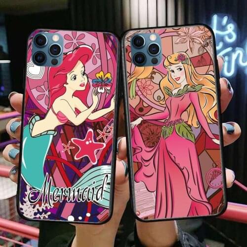 Mermaid World Anime Phone Cases cover For iphone 11 Pro Max case 12 8 7 6 S XR PLUS X XS SE 2020 mini mobile cell shell funda b