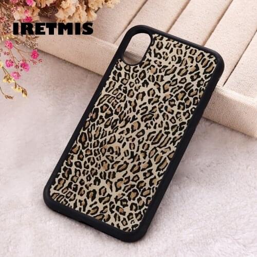 Iretmis 5 5S SE 2020 Phone Cover Case for iPhone 6 6S 7 8 Plus X Xs XR 11 12 Mini Pro Max Silicone Leopard Print
