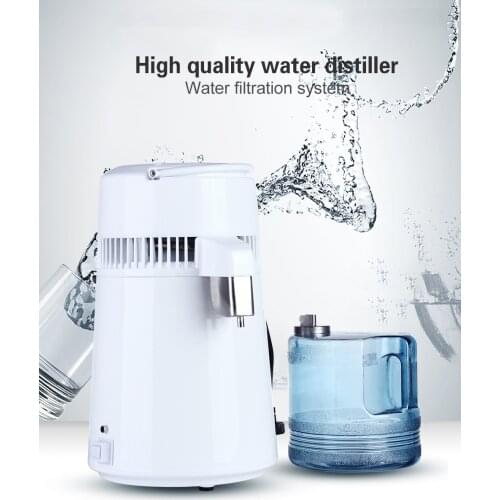 Housing Use 4L Water Distiller Distilled Water Machine Distillation Purifier Stainless Steel Water Filter Russian Instructions