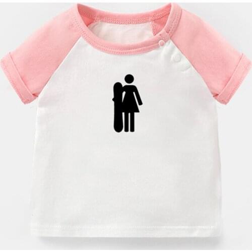 Girl Snow Boarder Grenade Happy Camper Design Newborn Baby T-shirts Toddler Graphic Raglan Color Short Sleeve Tee Tops
