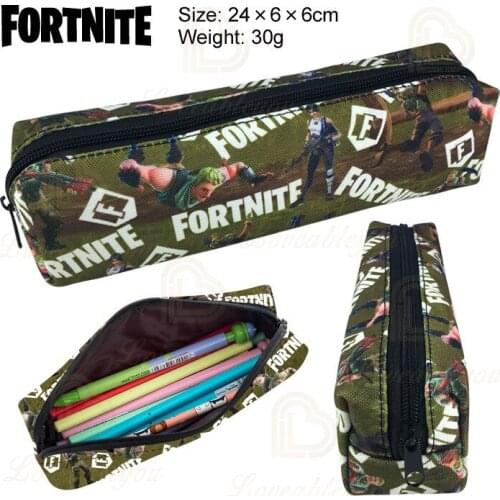 Fortress Night Canvas Pencil Case Fortnites Pencil Bag Surrounding The Game Pen Colorful Pattern Small Pen Bag Kids Teens Gifts