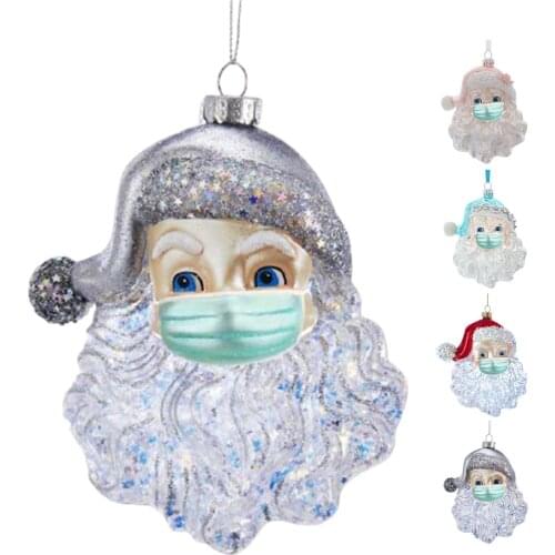Dripping Type Santa Claus Pendant with Face Cover Christmas Decorations Xmas Tree Ornament 2021 New Year Decor Home Decor