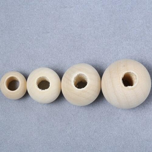 500pcs/lot 4/6/8/10/12/14/16/18/20mm Good Quality Natural Ball Wood Beads Round Spacer Wooden Beads For DIY Jewelry Making