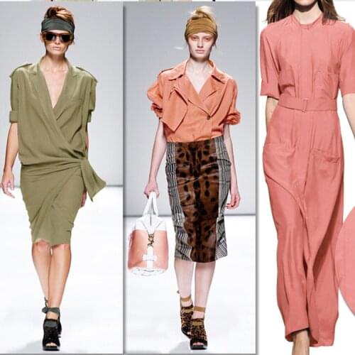 LEO&LIN Natural Heavy Dip Bronze Dust Sauce Sharpening Silk Garment Dress Trousers Skirt Fabric