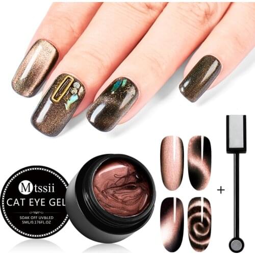 Mtssii 5ml Magnet Nail Gel Polish 5D cat magnetic UV Gel Nail Polish Chameleon Magnetic Gel Varnishes Soak Off Enamel