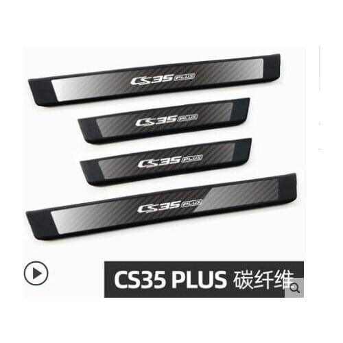 High-quality stainless steel+ABS Plate Door Sill Welcome Pedal Car Styling Accessories 4pcs/set for changan cs35 plus 2019