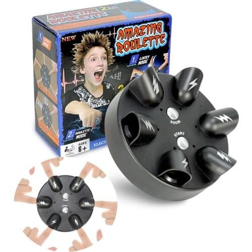 Desktop Decompression Creative Toy Funny Shocking Shot Roulette Game Reloaded Lie Detector Electric Shock Finger Tricky Game Toy