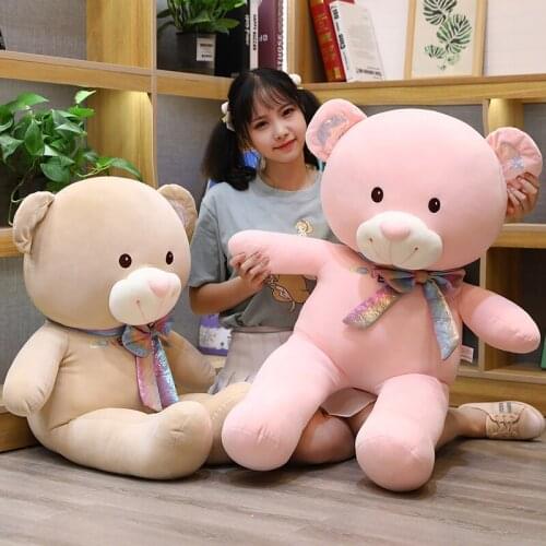 New 65-100CM Lovely cravat Bear Plush Toys Stuffed Teddy Bear Soft Toy Bear Wedding Gifts Baby Toy Birthday Gift Christmas