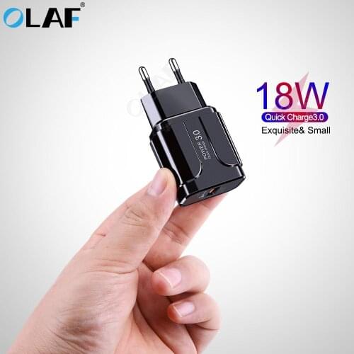 Olaf Quick Charge QC 3.0 USB US EU Charger Universal Mobile Phone Charger Wall Fast Charging Adapter For iPhone Samsung Xiaomi