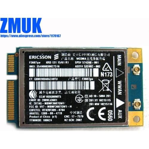 Original HSPA WWAN MiniCard Module Ericsson F3607GW For hp 2540p 8740w Series,SPS 574249-001