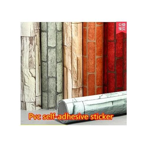 Luxury Stone Brick wall 5M Vinyl Wallpaper 3d brick bricklike wallpaper tv furniture thickening waterproof bedroom wall sticker