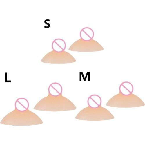 2 Silicone Nipple Covers Self-Suction Nipples Reusable Bra Nipplecover Stickers Invisible Breast Form for Crossdresser Cosplay