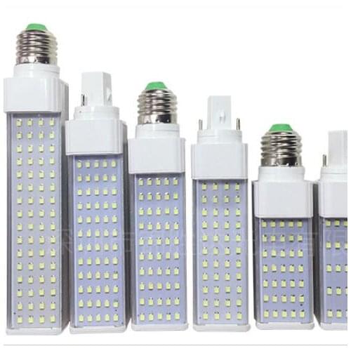 LED Corn Bulb G24 E27 Lighting Bulb Bombillas Light Replace Fluorescent Lamp AC85-265V 5W 7W 9W 11W 13W 15W LED Horizontal Plug