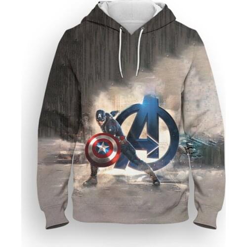 Captain America Hoodies Mens clothing New 3D Print Autumn Boy Girl Kids Long sleeve hoodie Streetwear Women Oversized Pullover