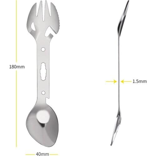 Outdoor Portable Spoon Fork Lightweight Titanium Camping Backpacking Cutlery