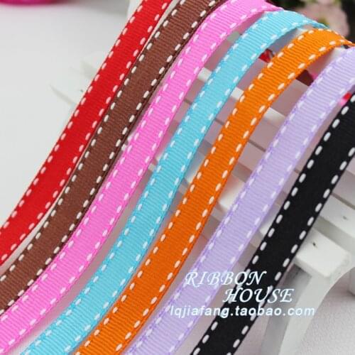 High quality 45meters/roll 10mm Grosgrain Ribbon Garment Sewing Accessories DIY Decorative Art Craft Gift Baking Ribbon supplies