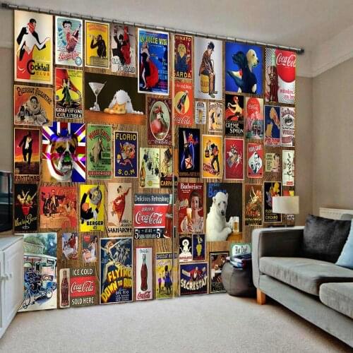 Custom curtains Eerope curtains Romantic character 3D Curtain Luxury Blackout Window Curtain Living Room