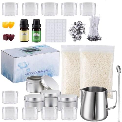 1 set of Candle Making Tools DIY Candle Materials Wax Cup Candle Melting Kit